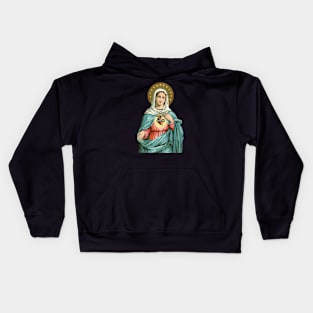 Immaculate Heart of Mary Blessed Mother Catholic Vintage Kids Hoodie